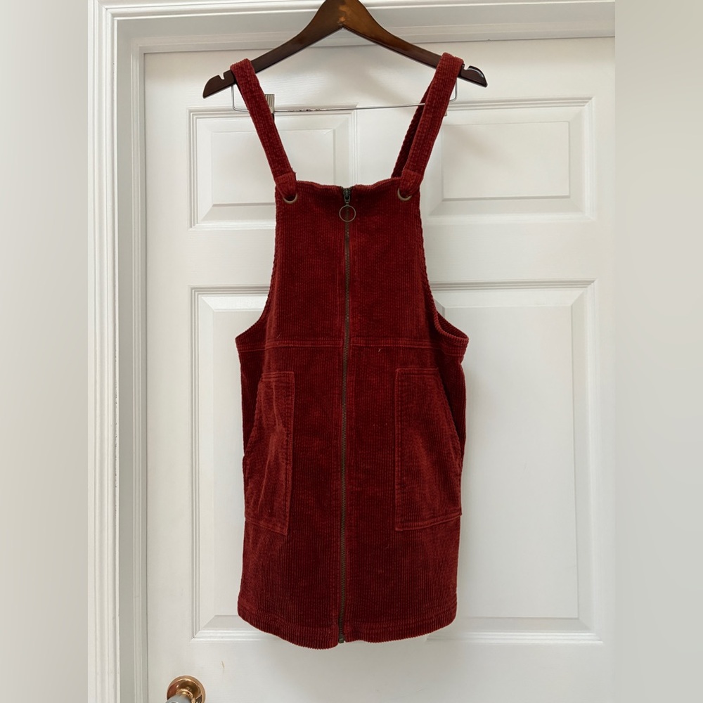 Wild fable zip-up corduroy overall dress ladies large